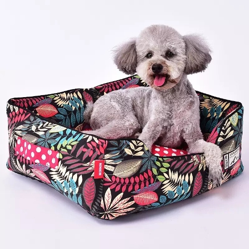 Square Dog Bed&Cat Bed&Pet Bed | All Season | PP Cotton Filled, Non-Collapsible | Easy to Wash | Stylish Patterns