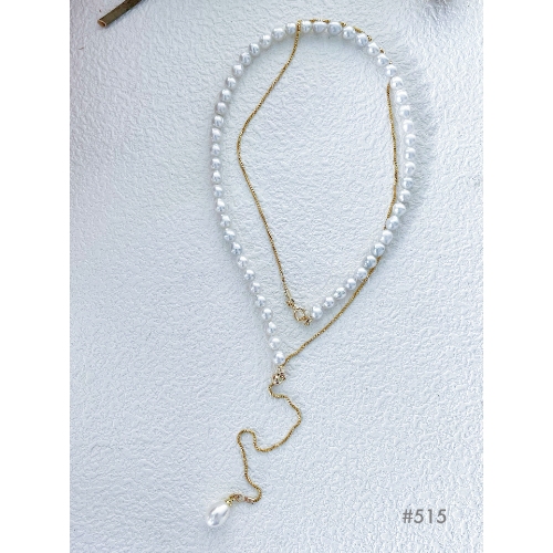 Freshwater Cultured Pearl Necklace/U-shaped long pearl necklace/Long Chain Necklace