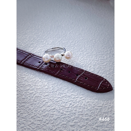 Freshwater Cultured Pearl Ring / Balance Ring/ One-Size Open Ring