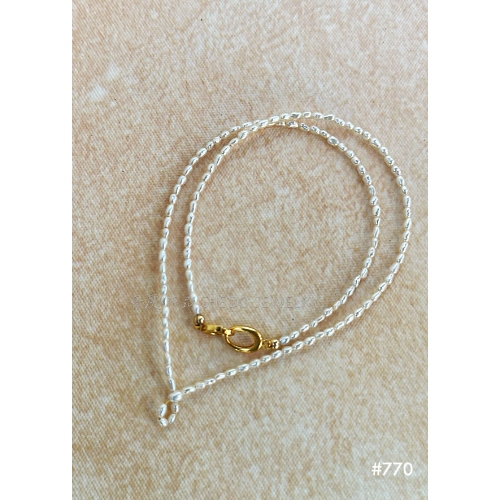 The "Infinity" Asymmetrical Choker | Seed Pearls & 14K Gold-Filled Accent