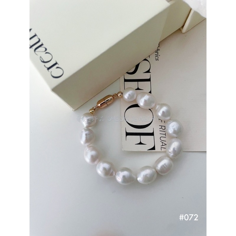 The "Grand Classic" Pearl Bracelet | Large Freshwater Pearls & 14K Gold-Filled Clasp